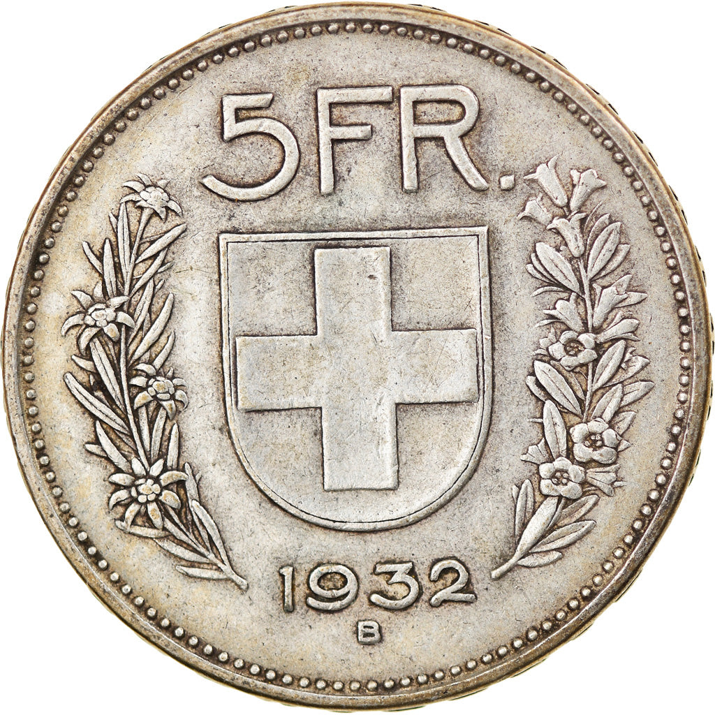 Moneta, Svizzera, 5 Francs, 1932, Bern, BB, Argento, KM:40