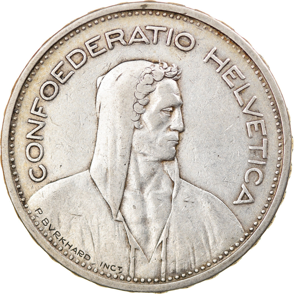 Coin, Switzerland, 5 Francs, 1932, Bern, EF(40-45), Silver, KM:40