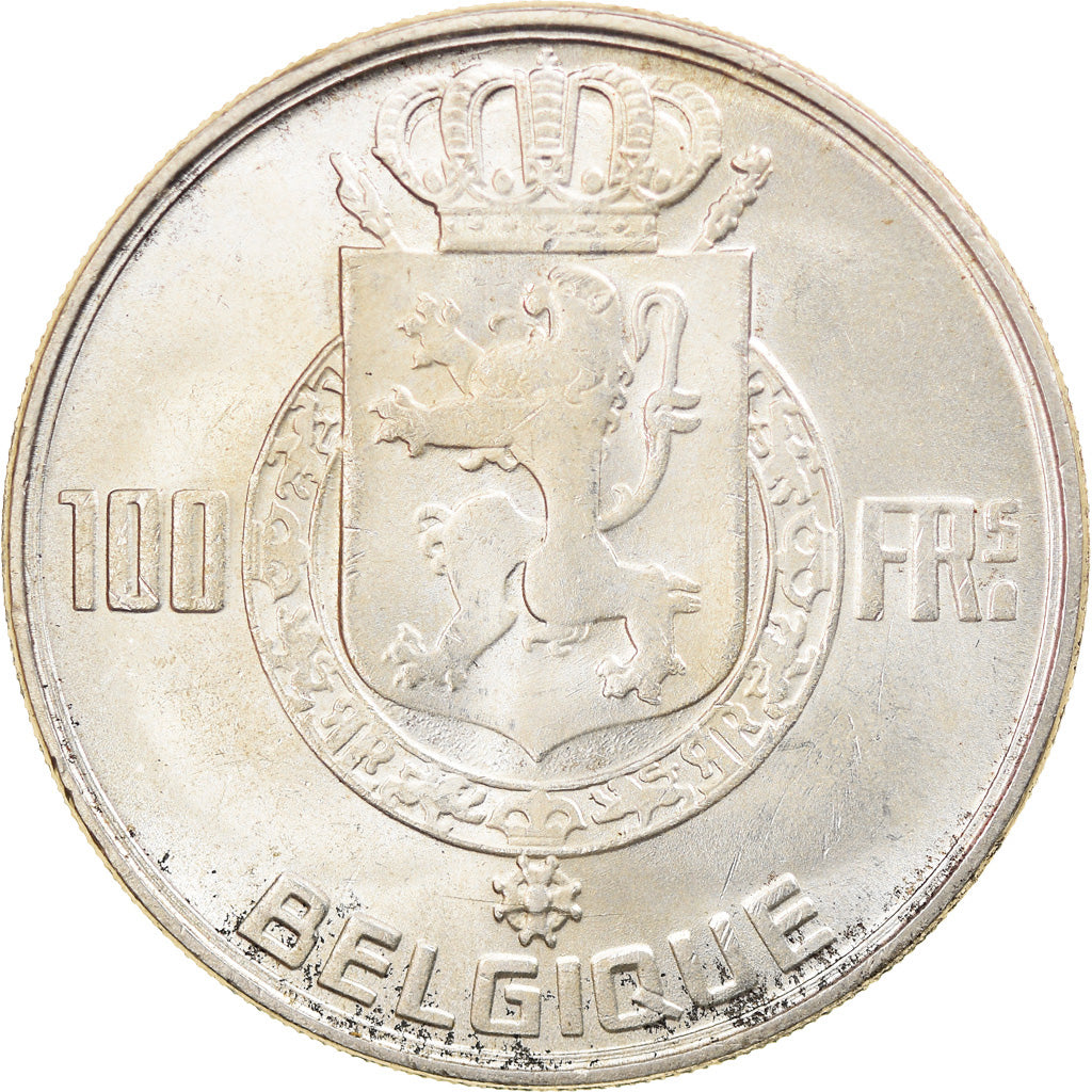 Monnaie, Belgique, 100 Francs, 100 Frank, 1950, SUP, Argent, KM:138.1