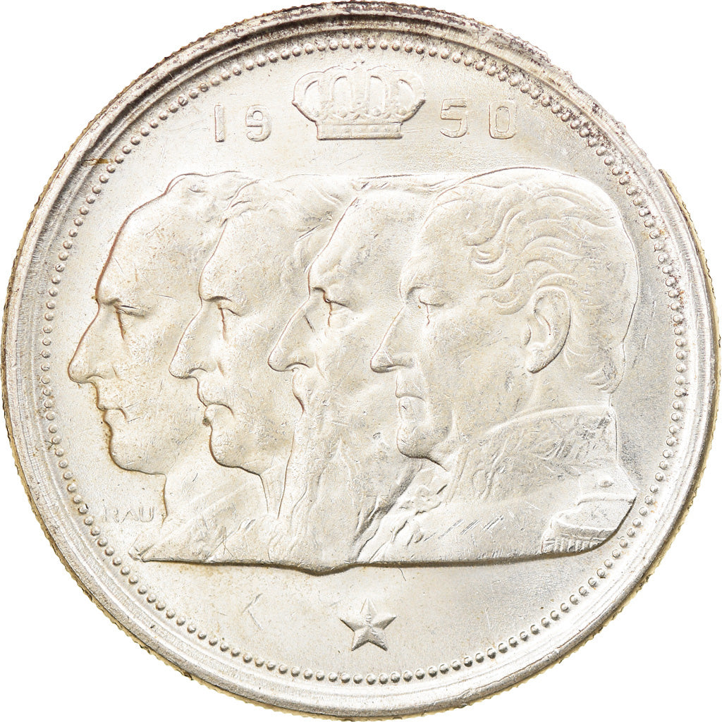 Münze, Belgien, 100 Francs, 100 Frank, 1950, SS+, Silber, KM:138.1