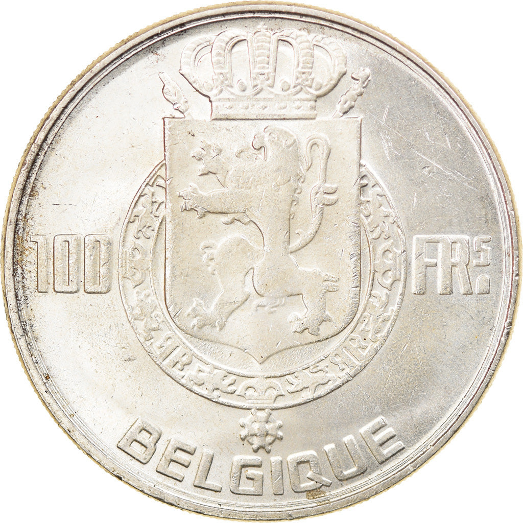 Münze, Belgien, 100 Francs, 100 Frank, 1950, SS+, Silber, KM:138.1