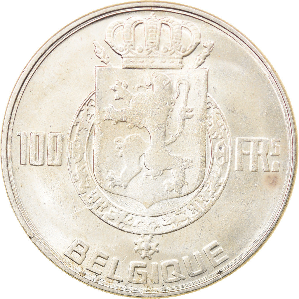 Monnaie, Belgique, 100 Francs, 100 Frank, 1950, TTB+, Argent, KM:138.1