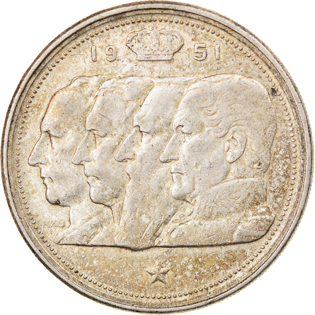 Coin, Belgium, 100 Francs, 100 Frank, 1951, EF(40-45), Silver, KM:139.1