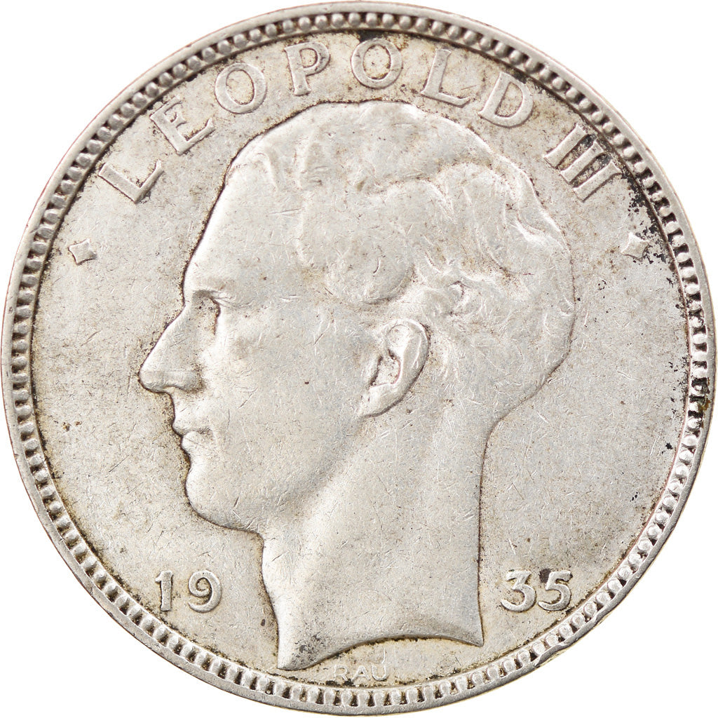 Coin, Belgium, Léopold III, 20 Francs, 20 Frank, 1935, EF(40-45), Silver