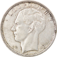 Coin, Belgium, Léopold III, 20 Francs, 20 Frank, 1935, EF(40-45), Silver