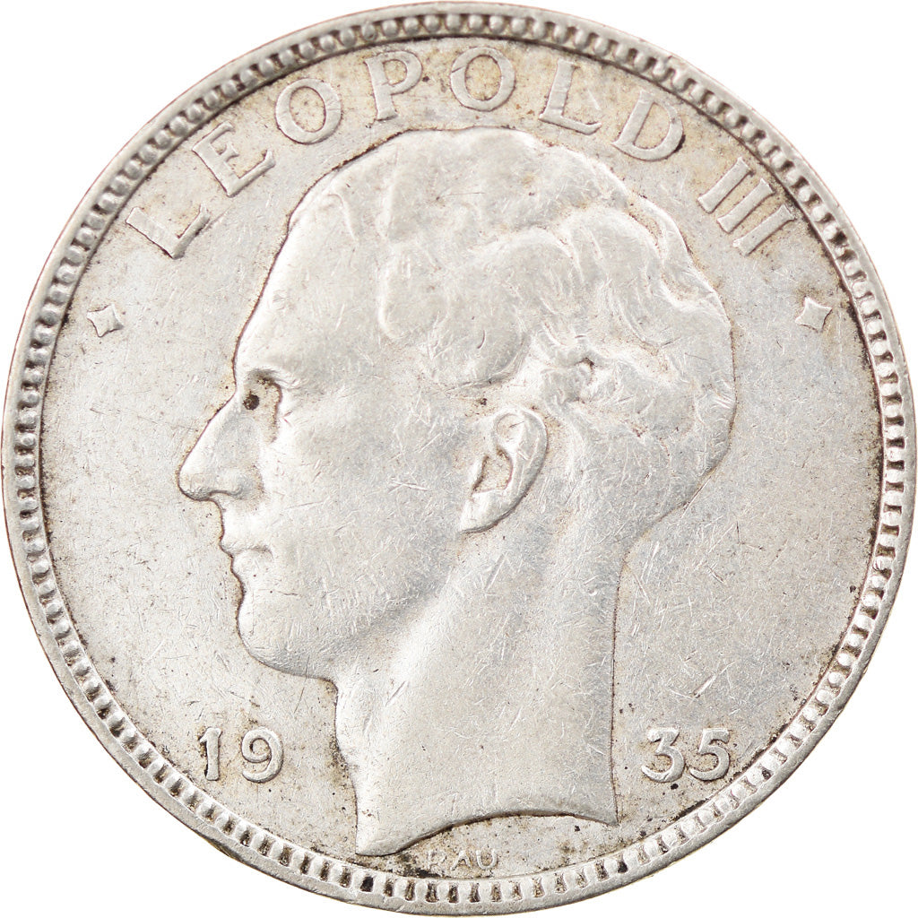 Coin, Belgium, Léopold III, 20 Francs, 20 Frank, 1935, EF(40-45), Silver