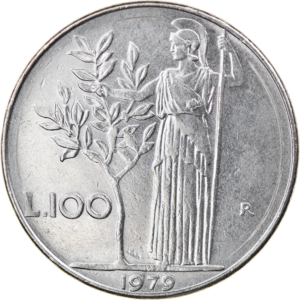 Münze, Italien, 100 Lire, 1979, Rome, SS+, Stainless Steel, KM:96.1