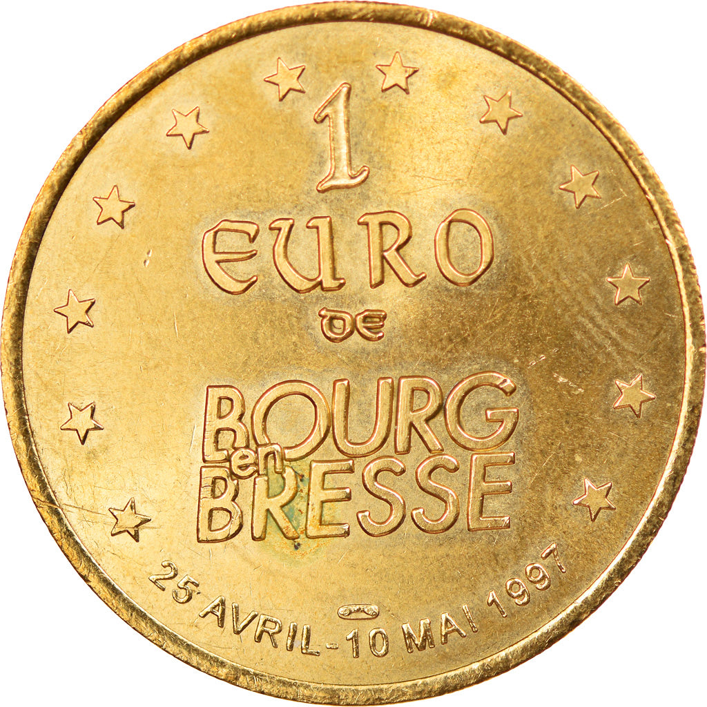 Francja, Euro, Bourg en Bresse Eglise de Brou, 1997, Jeton, EF(40-45)