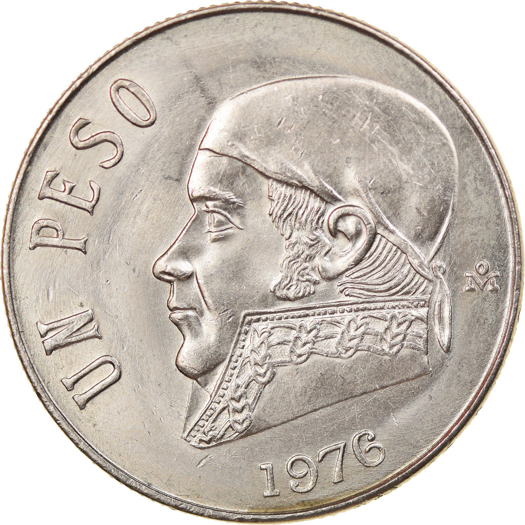 Moneta, Messico, Peso, 1976, Mexico City, BB+, Rame-nichel, KM:460