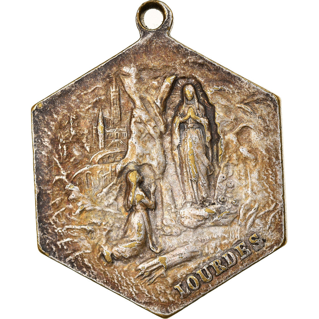France, Médaille, Saint Christophe, Lourdes, Religions & beliefs, TTB, Silvered