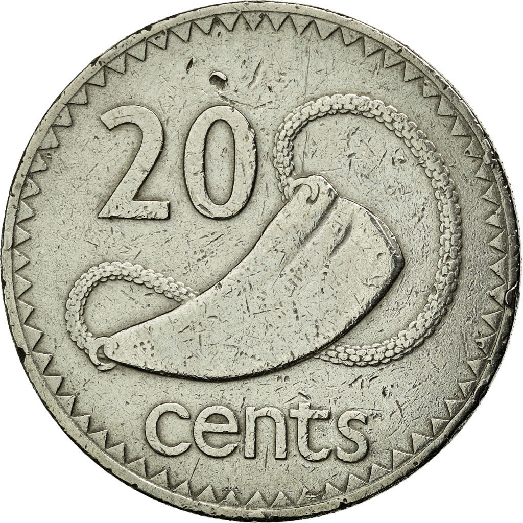 Moneda, Fiji, Elizabeth II, 20 Cents, 1969, MBC, Cobre - níquel, KM:31