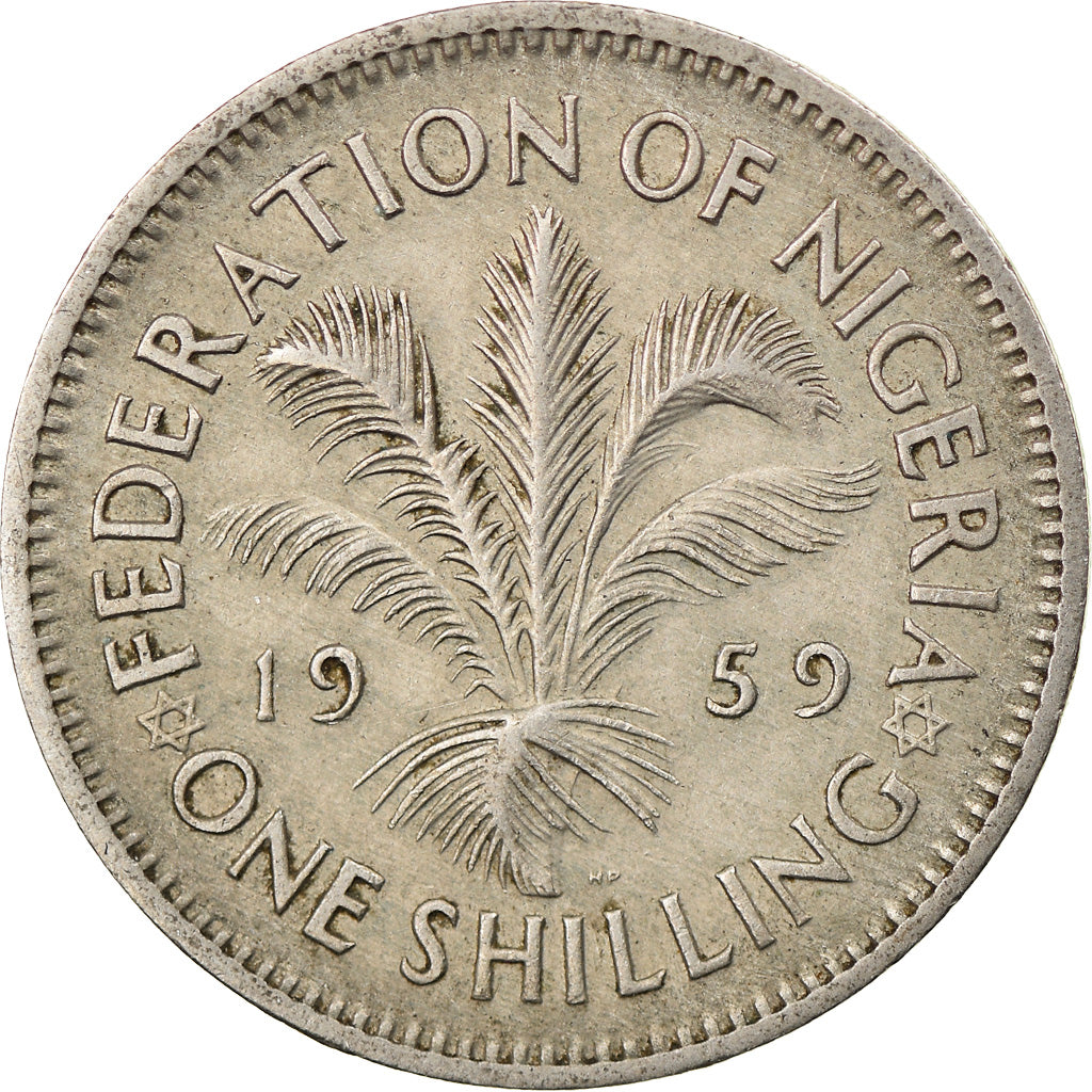 Monnaie, Nigéria, Elizabeth II, Shilling, 1959, TTB, Copper-nickel, KM:5