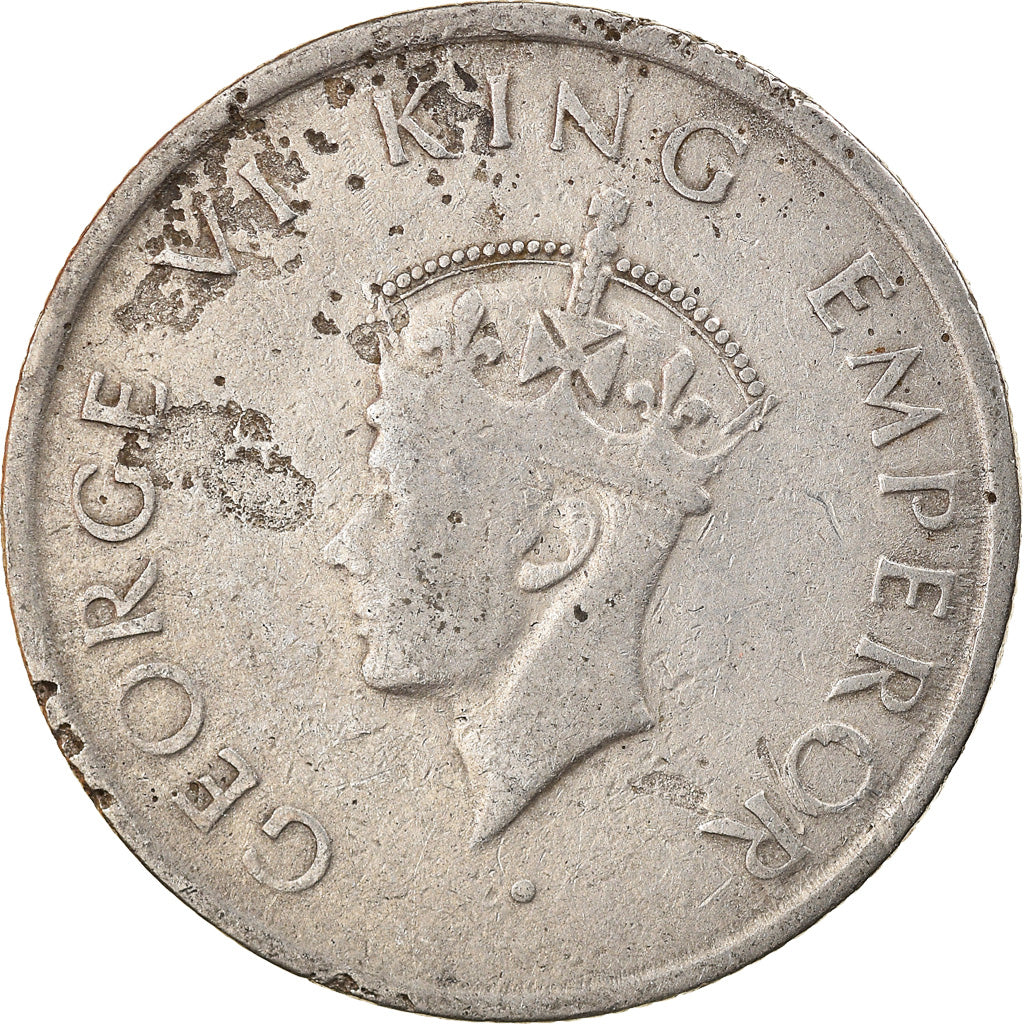 Münze, INDIA-REPUBLIC, 1/2 Rupee, 1946, Mumbai, Bombay, S+, Nickel, KM:Pn2