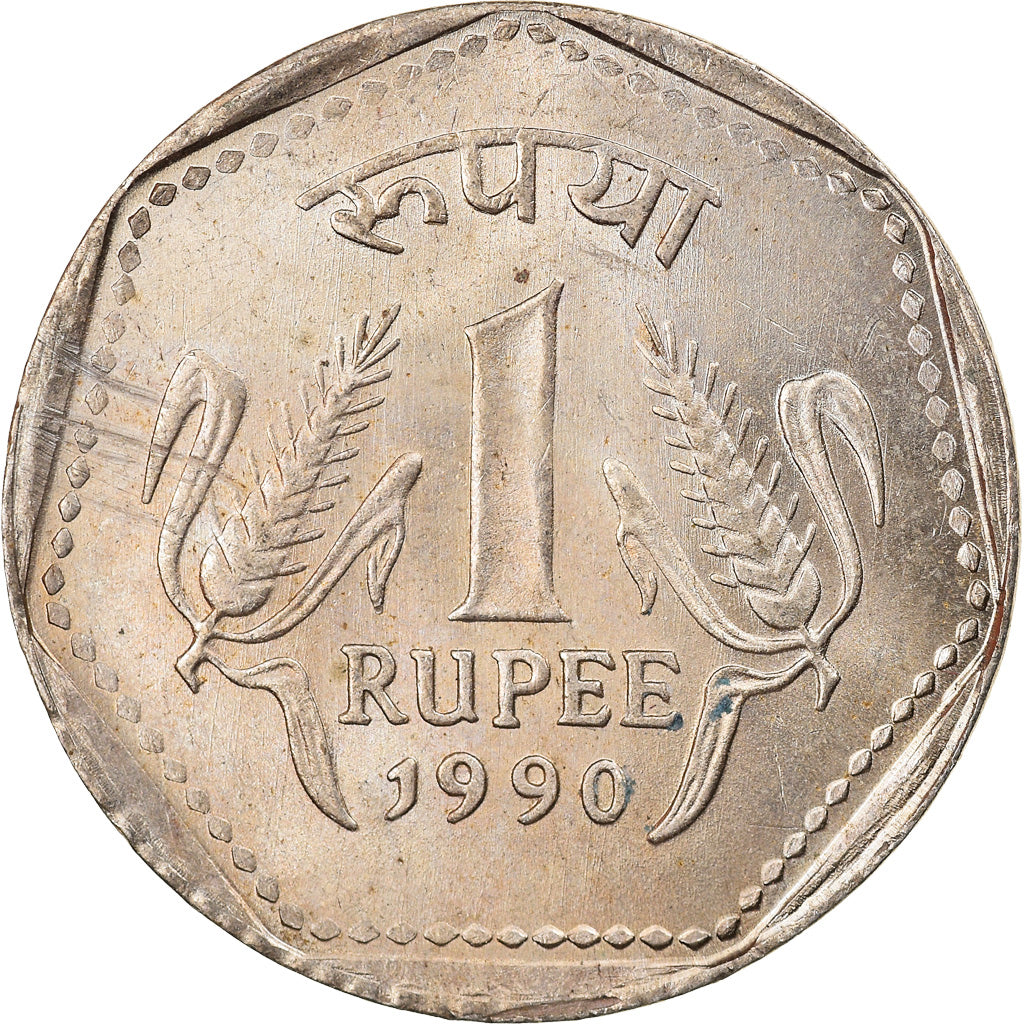Monnaie, INDIA-REPUBLIC, Rupee, 1990, TTB, Copper-nickel, KM:79.1
