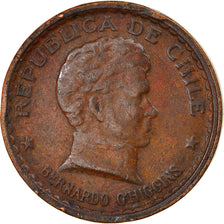Coin, Chile, 20 Centavos, 1944, EF(40-45), Copper, KM:177