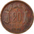 Coin, Chile, 20 Centavos, 1944, EF(40-45), Copper, KM:177