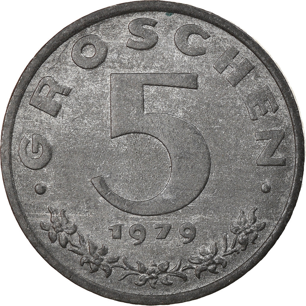 Moeda, Áustria, 5 Groschen, 1979, EF(40-45), Zinco, KM:2875