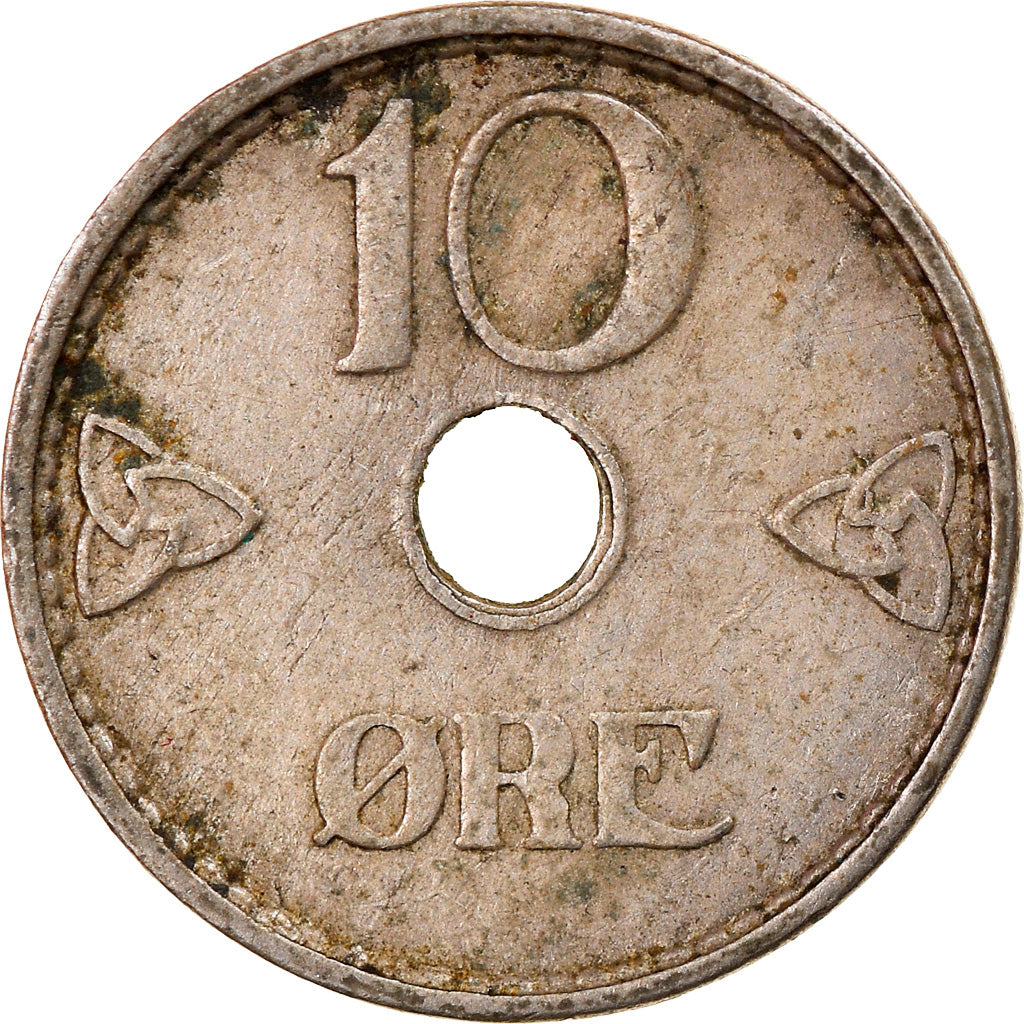 Coin, Norway, Haakon VII, 10 Öre, 1937, EF(40-45), Copper-nickel, KM:383