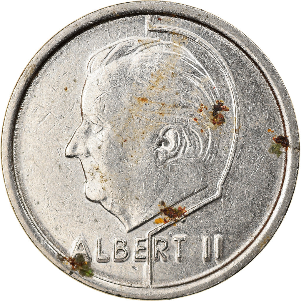 Coin, Belgium, Albert II, Franc, 1996, EF(40-45), Nickel Plated Iron, KM:188