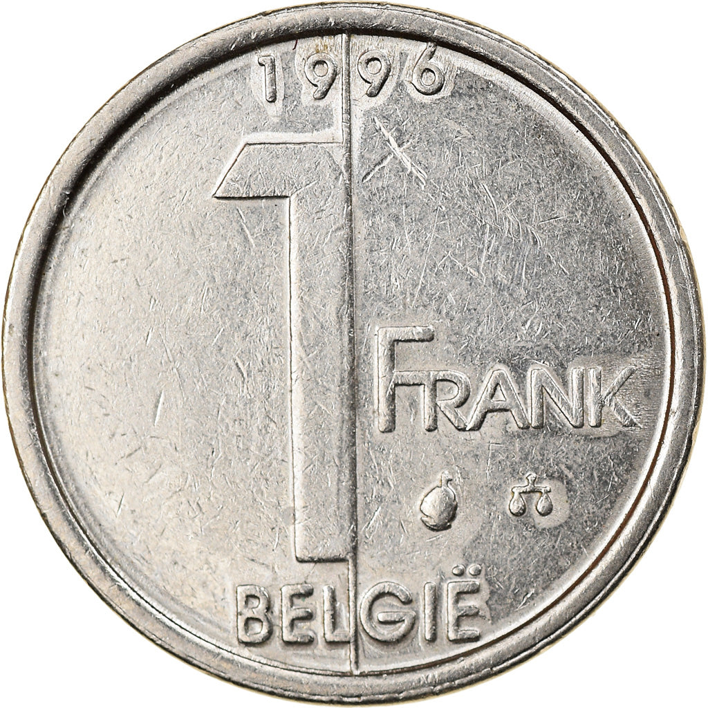 Coin, Belgium, Albert II, Franc, 1996, EF(40-45), Nickel Plated Iron, KM:188
