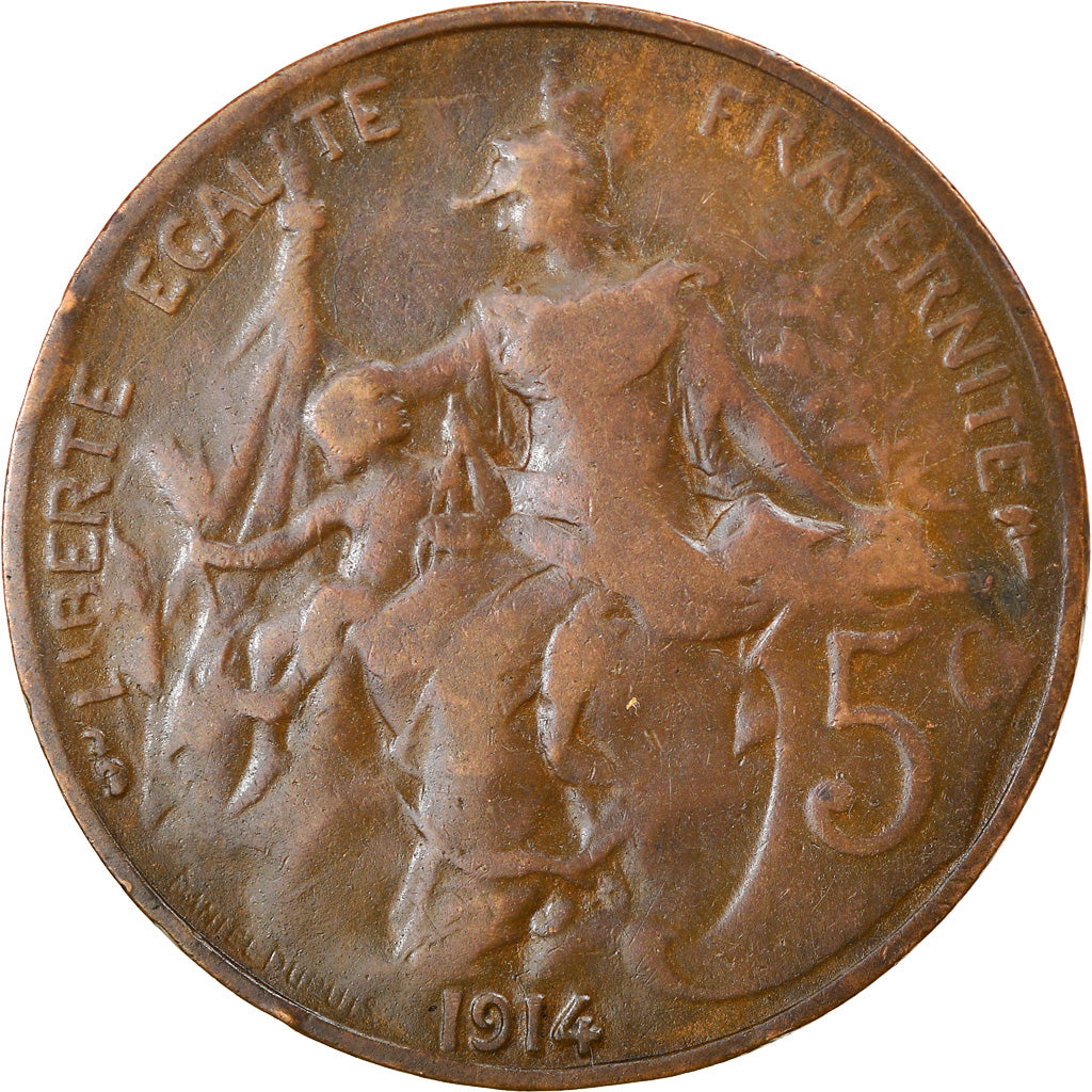 Coin, France, Dupuis, 5 Centimes, 1914, Paris, EF(40-45), Bronze, KM:842