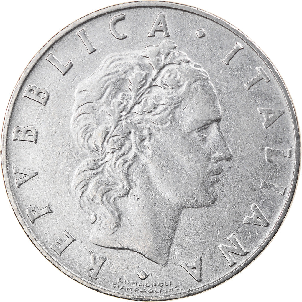 Coin, Italy, 50 Lire, 1959, Rome, EF(40-45), Stainless Steel, KM:95.1