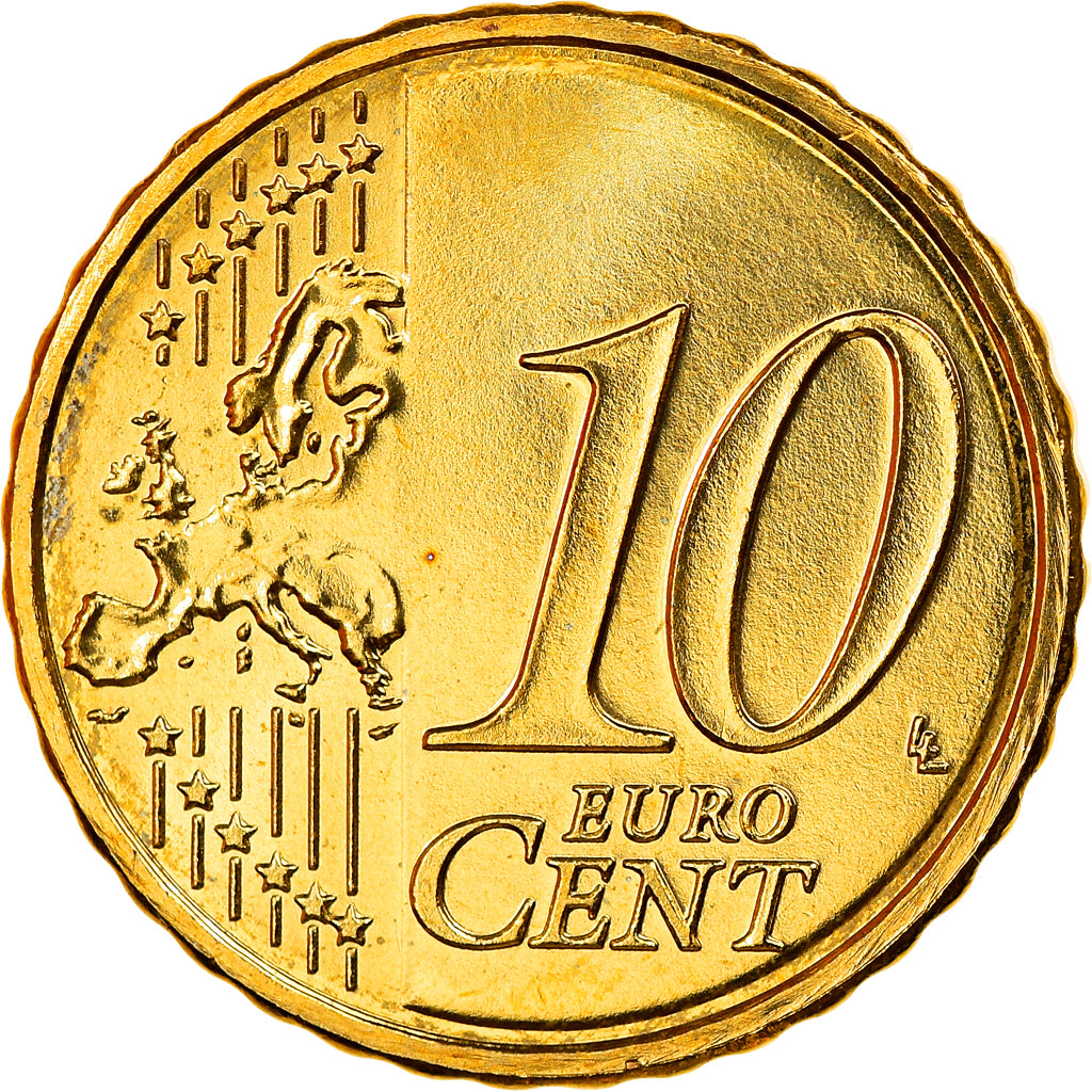 Luxemburgo, 10 Euro Cent, 2013, MS(63), Latão, KM:New