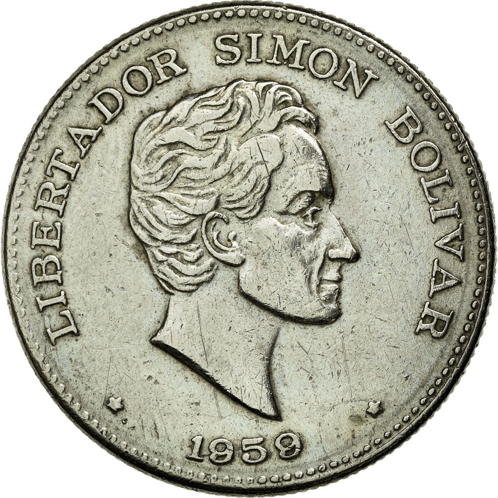 Moneta, Colombia, 50 Centavos, 1959, BB+, Rame-nichel, KM:217