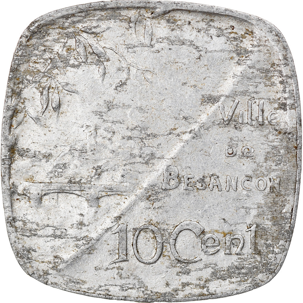 Moneda, Francia, Besançon, 10 Centimes, 1917, Monnaie de nécessité, BC