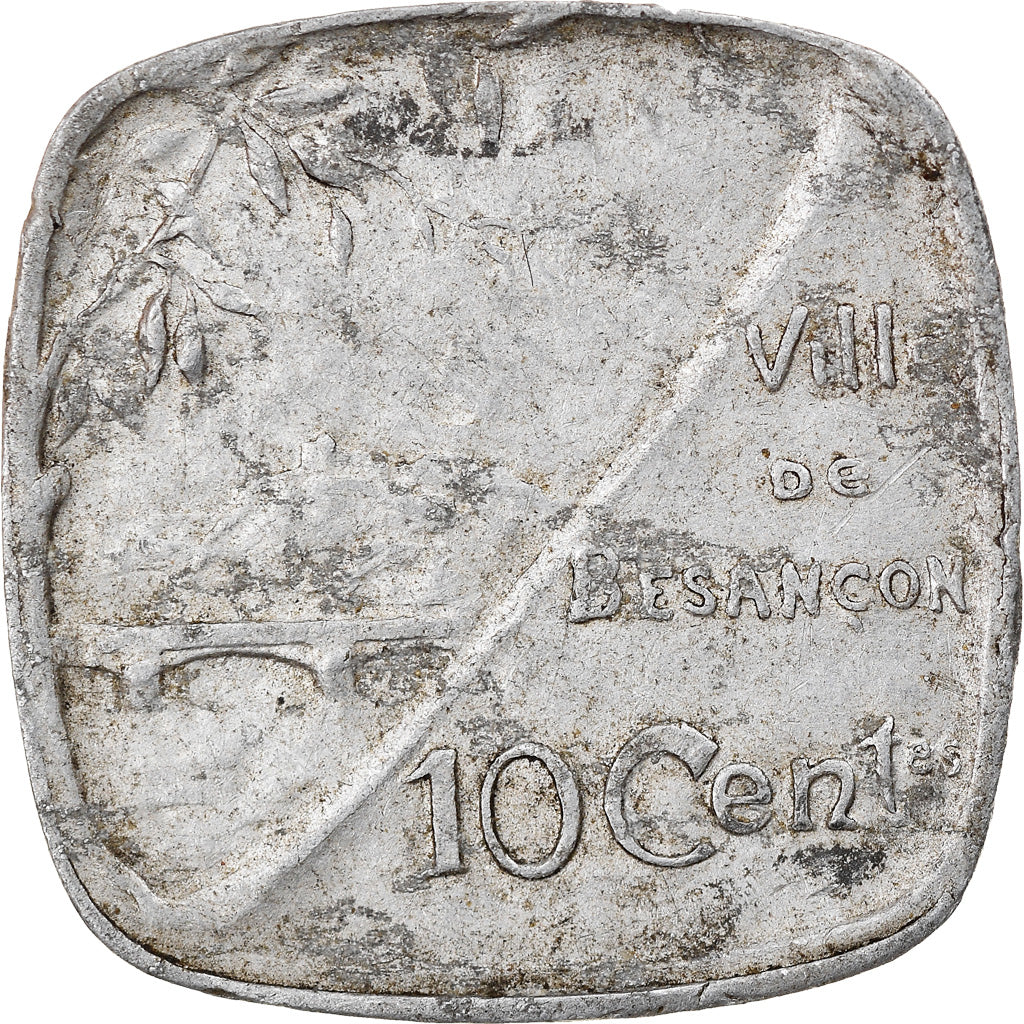 Moeda, França, Besançon, 10 Centimes, 1917, Monnaie de nécessité, VF(20-25)