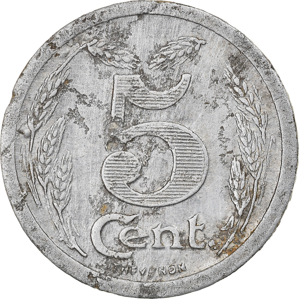 Moeda, França, Union Commerciale, Evreux, 5 Centimes, 1921, VF(20-25)