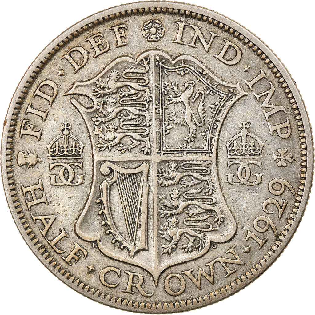 Coin, Great Britain, George V, 1/2 Crown, 1929, EF(40-45), Silver, KM:835