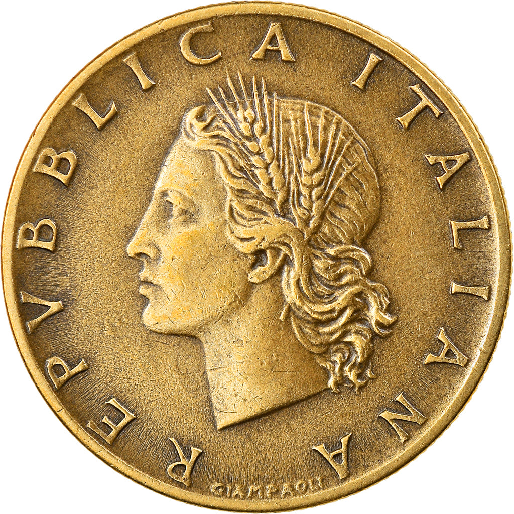 Coin, Italy, 20 Lire, 1958, Rome, AU(50-53), Aluminum-Bronze, KM:97.1