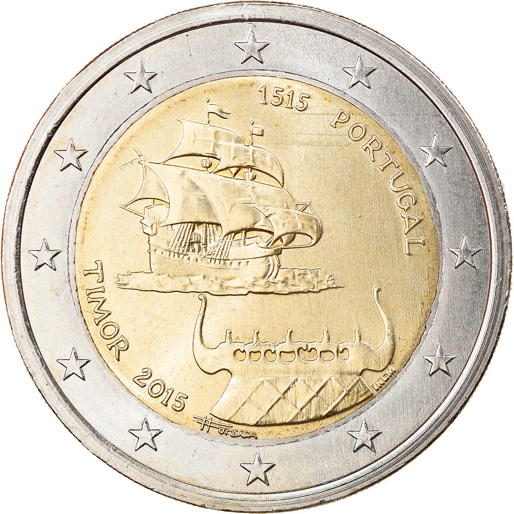 Portugal, 2 Euro, Timor, 2015, MS(63), Bi-Metallic, KM:New