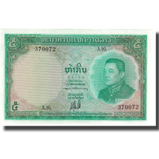 Nota, Lao, 5 Kip, Undated (1962), KM:9b, UNC(64)