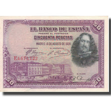 Banknote, Spain, 50 Pesetas, 1928, 1928-08-15, KM:75b, AU(55-58)