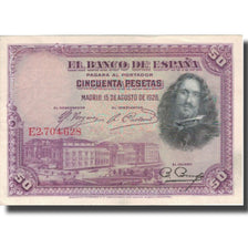 Banknote, Spain, 50 Pesetas, 1928, 1928-08-15, KM:75b, AU(55-58)