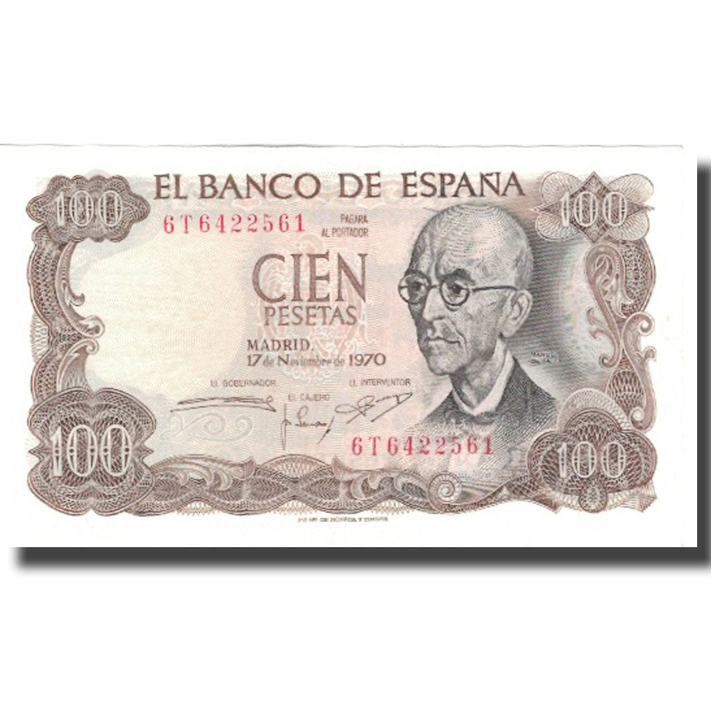 Banconote, Spagna, 100 Pesetas, 1970, 1970-11-17, KM:152a, SPL+