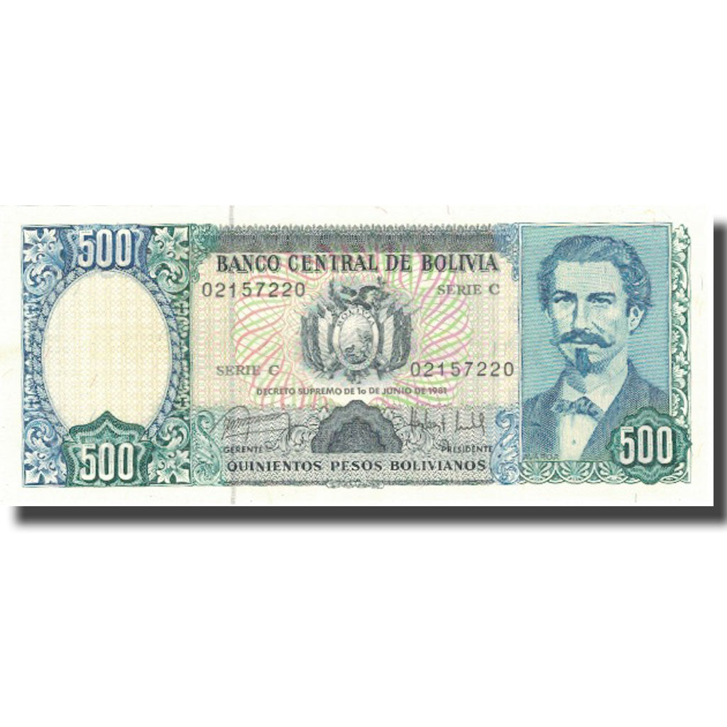 Biljet, Bolivia, 500 Pesos Bolivianos, 1981, 1981-06-01, KM:166a, SPL+