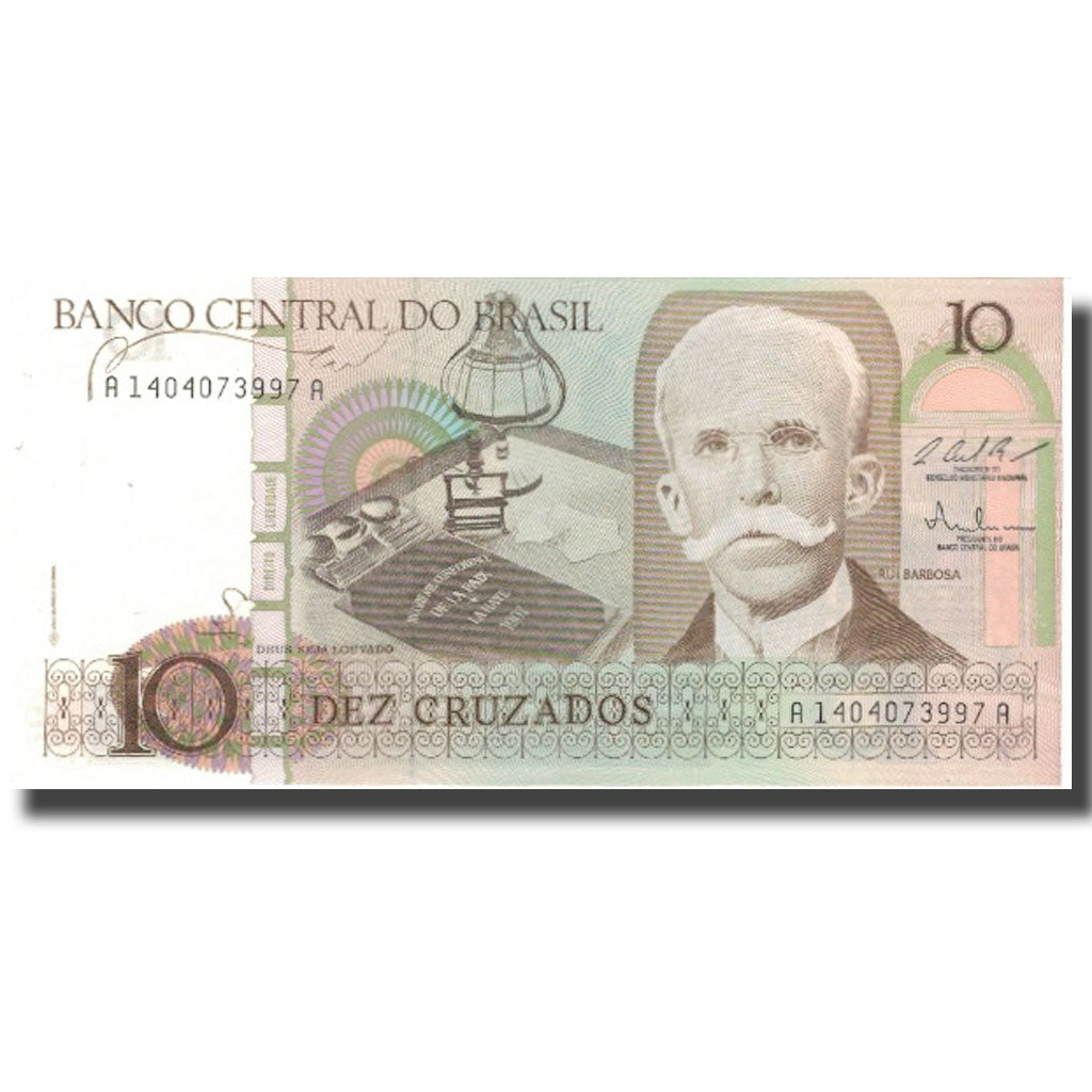 Banknote, Brazil, 10 Cruzados, Undated (1986-87), KM:209a, UNC(65-70)