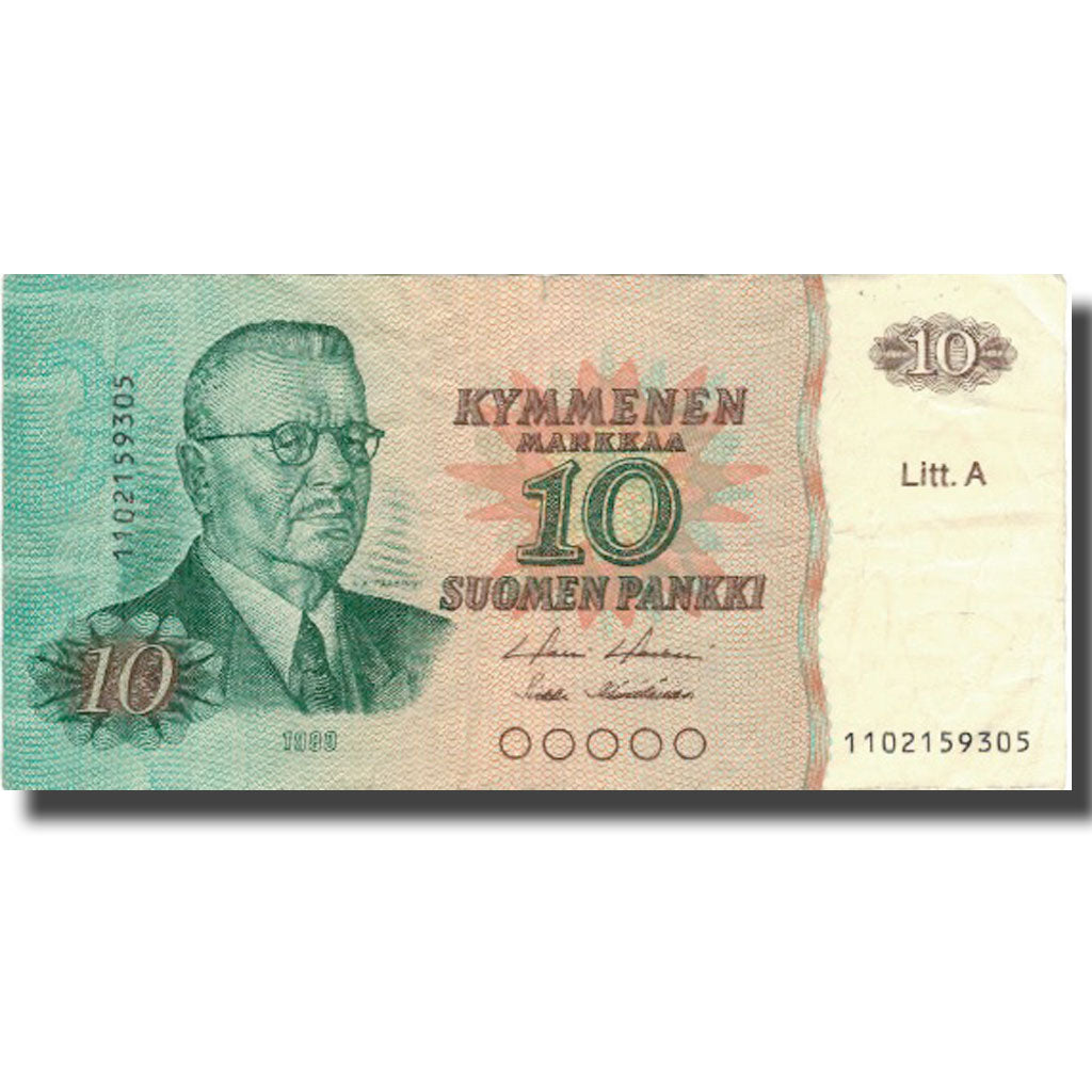 Banknote, Finland, 10 Markkaa, 1980, 1980, KM:112a, VF(20-25)