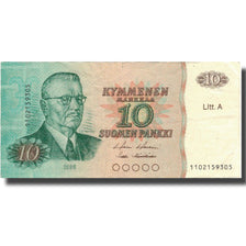 Banknot, Finlandia, 10 Markkaa, 1980, 1980, KM:112a, VF(20-25)