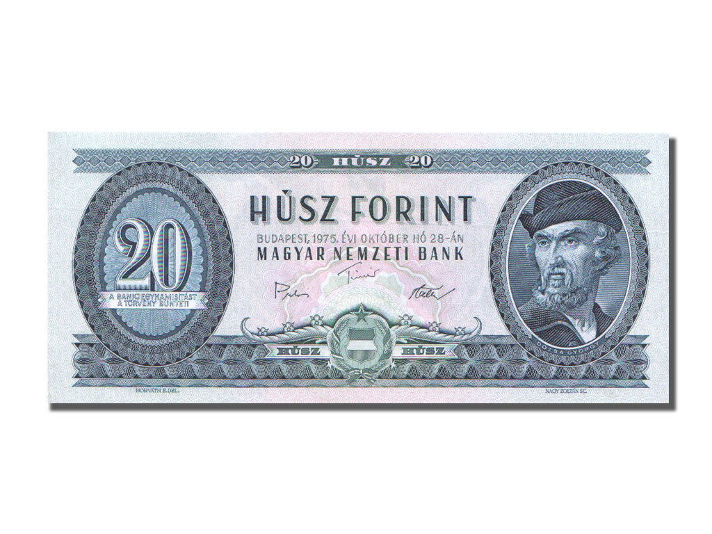 Banknote, Hungary, 20 Forint, 1975, 1975-10-28, UNC(65-70)