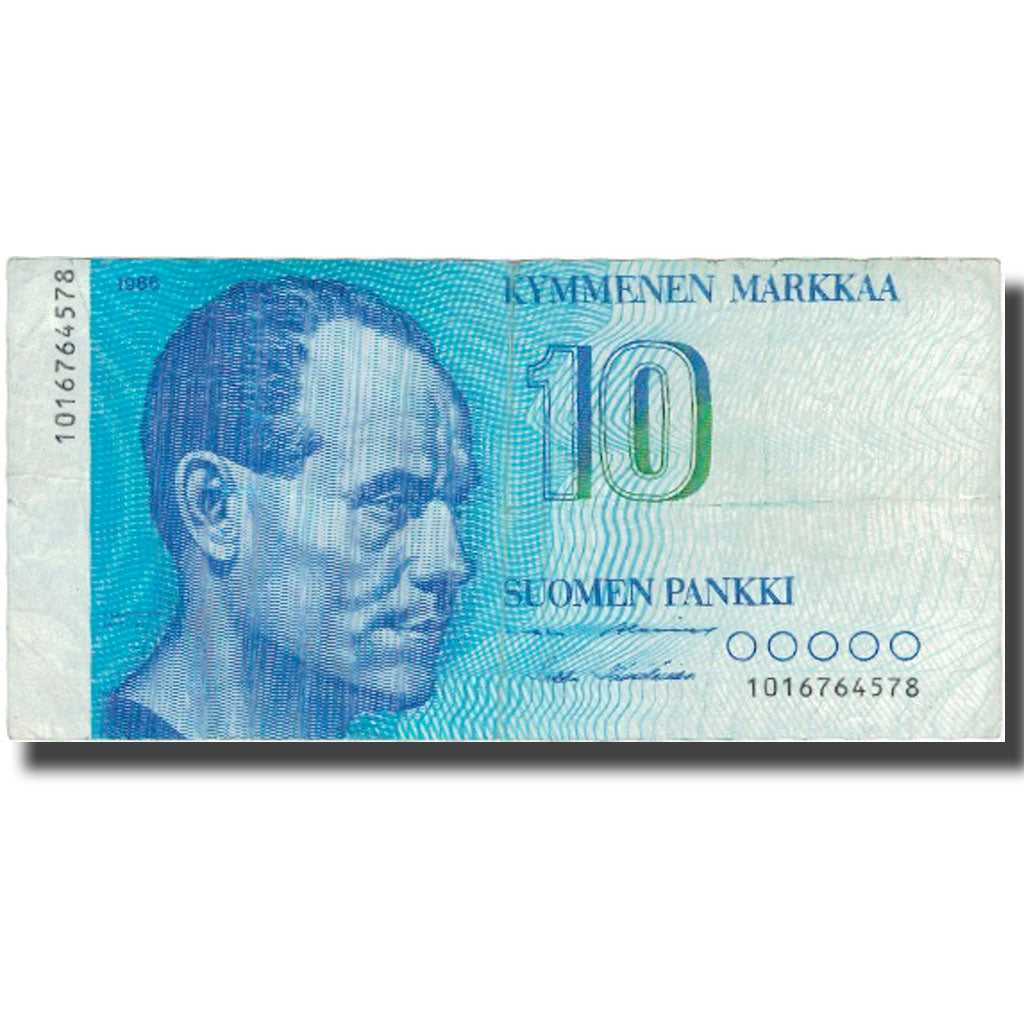 Banknote, Finland, 10 Markkaa, 1986, 1986, KM:113a, F(12-15)