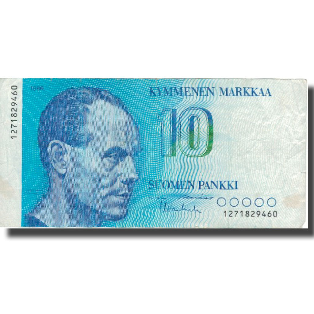 Banknote, Finland, 10 Markkaa, 1986, 1986, KM:113a, F(12-15)