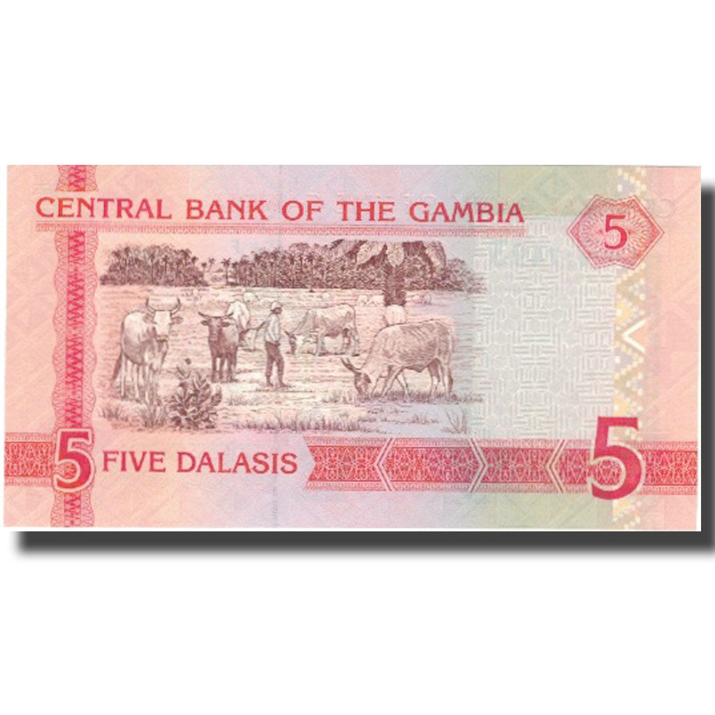 Banknote, The Gambia, 5 Dalasis, Undated (2001), KM:20c, UNC(64)
