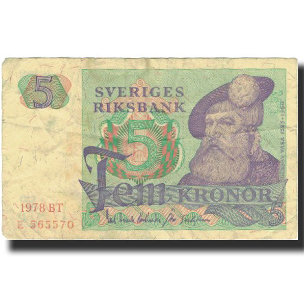 Banknote, Sweden, 5 Kronor, 1978, 1978, KM:51d, VF(20-25)