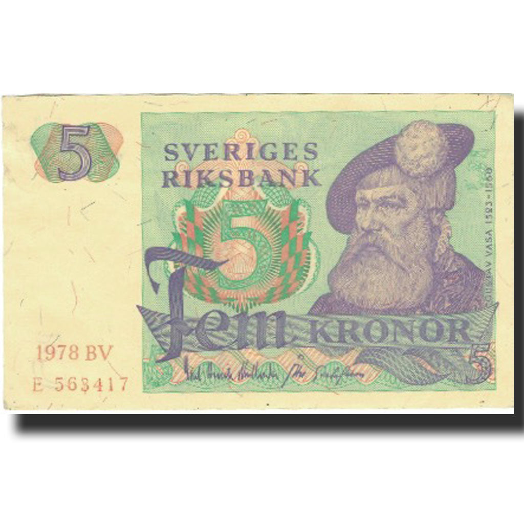 Banknote, Sweden, 5 Kronor, 1978, 1978, KM:51d, VG(8-10)