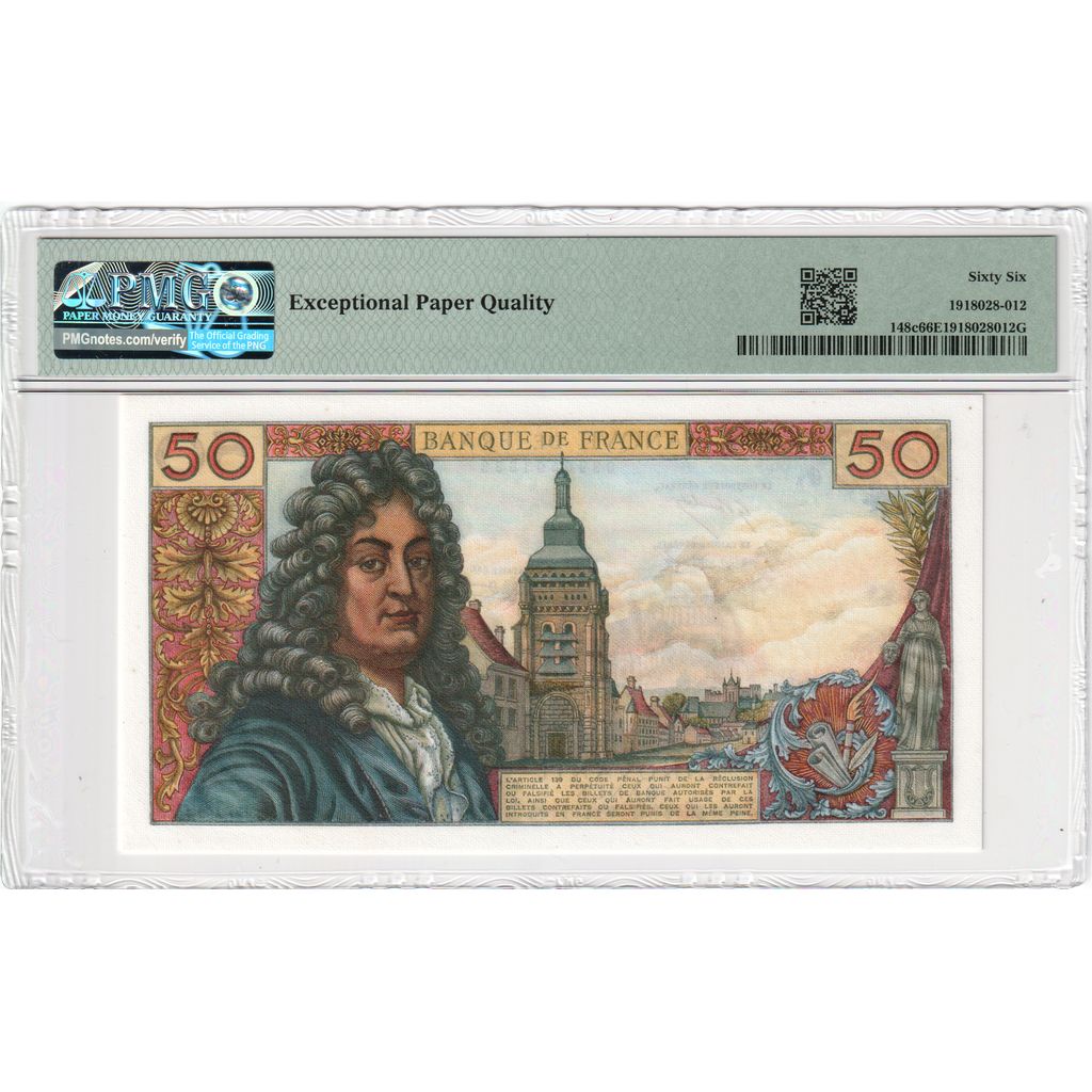 Francja, 50 Francs, Racine, 1970-04-02, E.157, UNC(65-70)