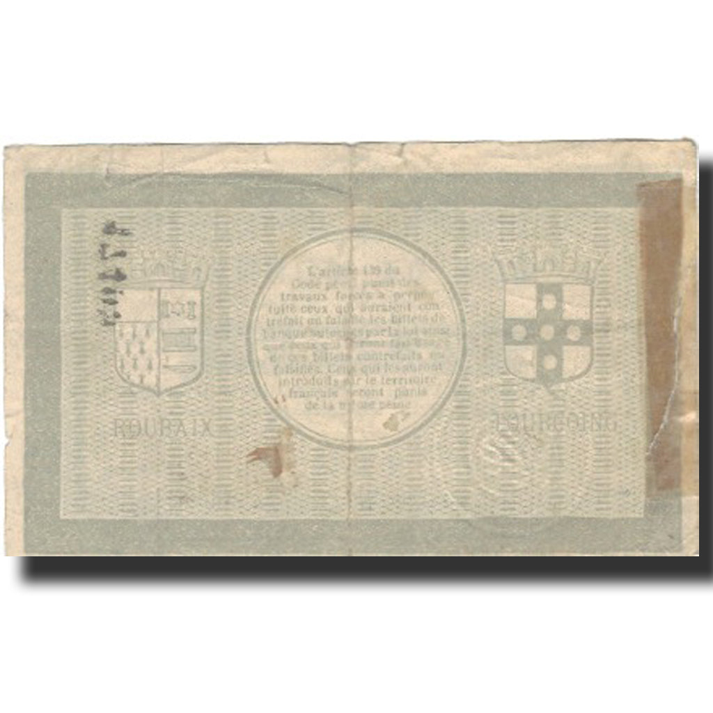 France, Roubaix et Tourcoing, 1 Franc, TTB, Pirot:59-2058